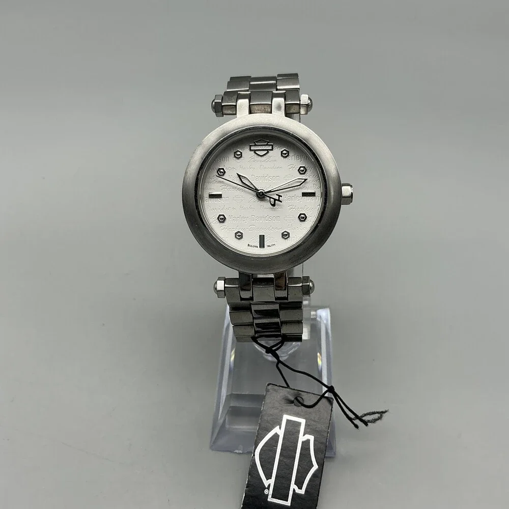 Harley-Davidson By Bulova Womens Watch 36mm Silver Dial 78L17 6.75